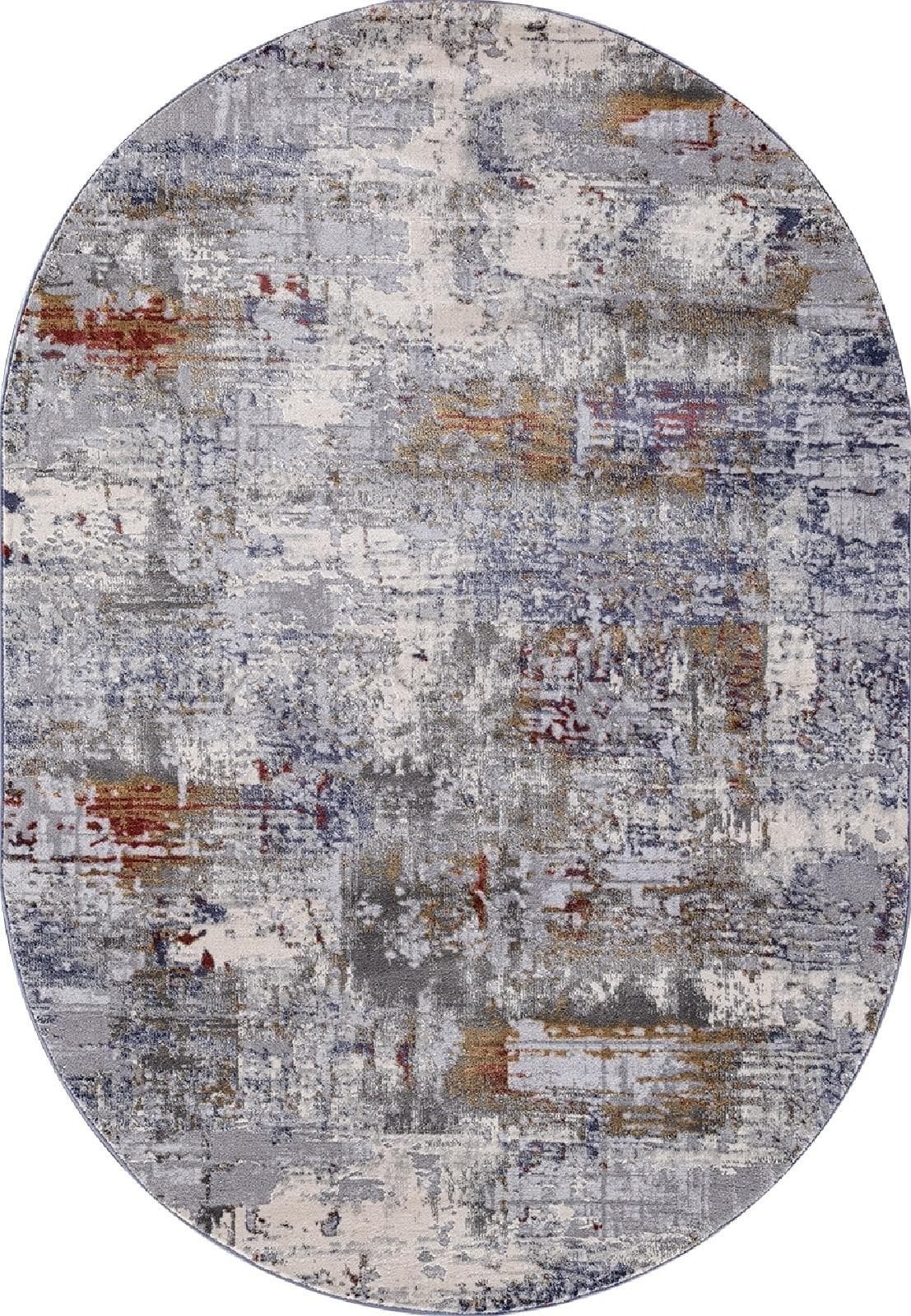 Ковер ARDA MARDAN 5038A COKEN D.GREY / BLUE Овал Овал 0.8x1.5м