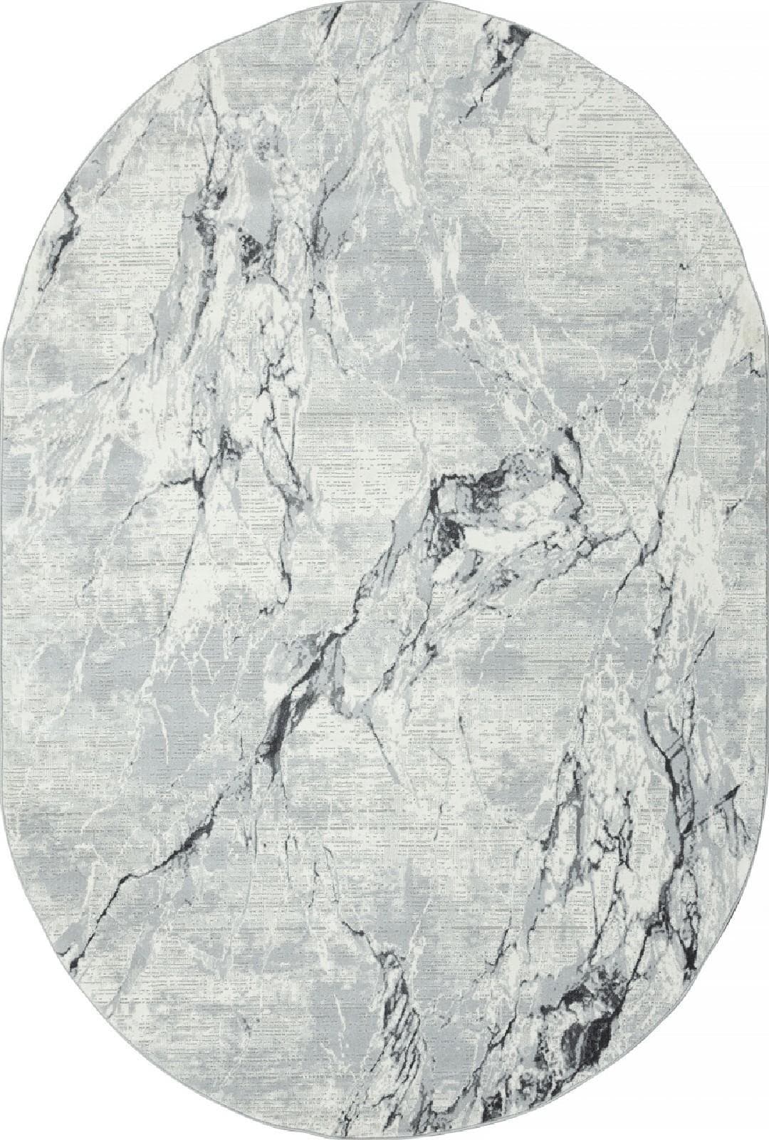 Ковер KARMEN HALI NENSI GL071G GREY / GREY Овал Овал 0.8x1.5м