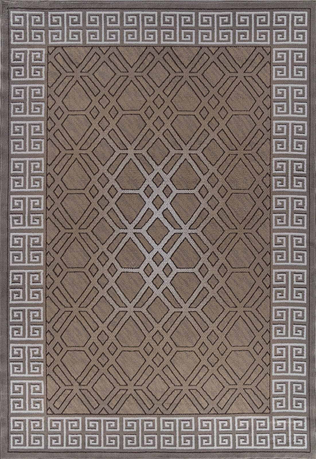 Ковер Ковер Современный AIDIN CARPET PRAGA 06027A BEIGE / DARK VIZON 1.5x3м