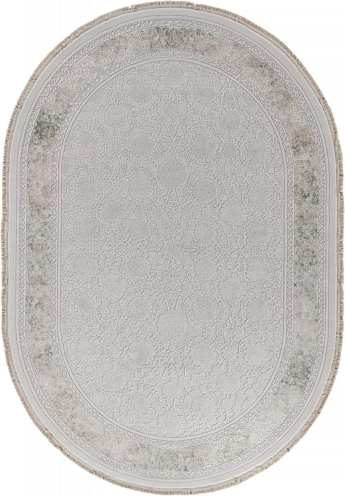 Ковер Ковер Классический DURKAR Jasmine 35897Y CREAM / CREAM Овал Овал 1.6x2.3м