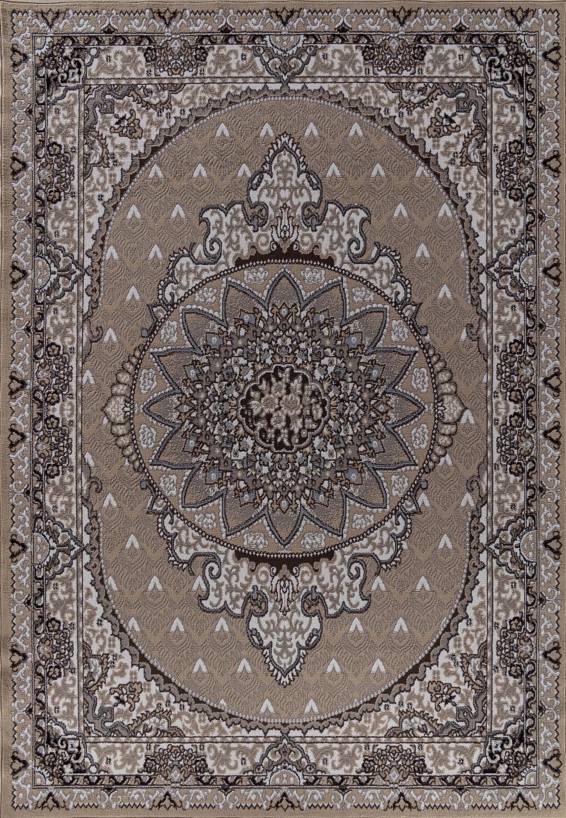 Ковер Ковер Классический AIDIN CARPET PRAGA 06021A BEIGE / BEIGE 1x2м