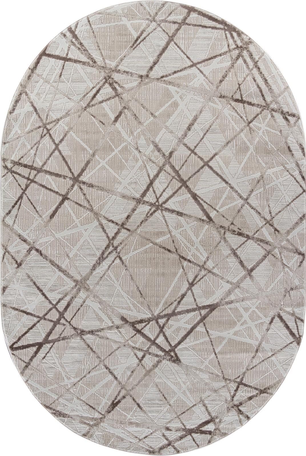 Ковер Ковер Современный DORUK MEXX MX014 BEIGE Овал 0.8x1.5м