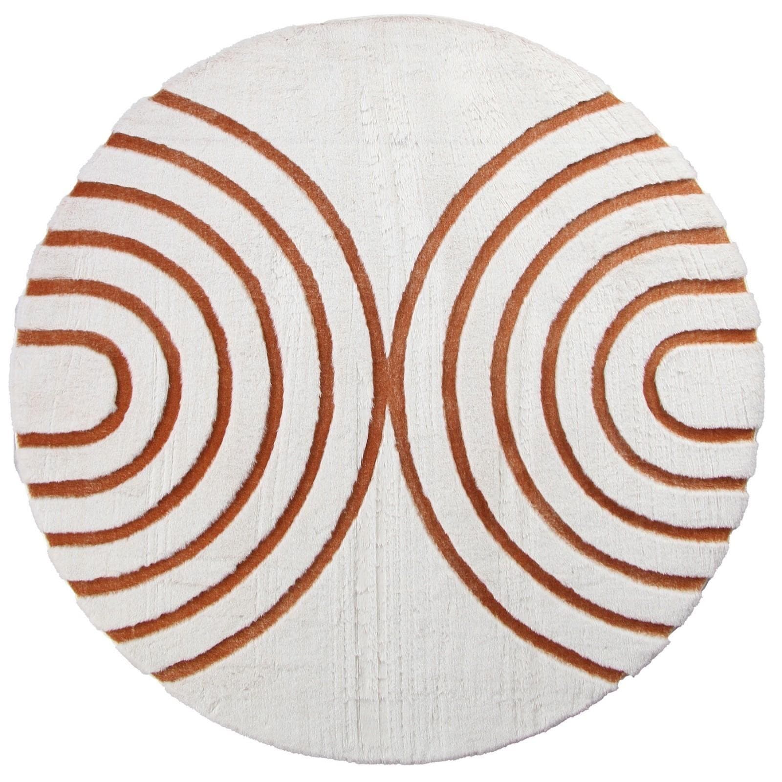 Ковер Ковер Современный PIXEL RABBIT CARVING PX4005 CREAM / TERRA Круг Круг 1.2x1.2м