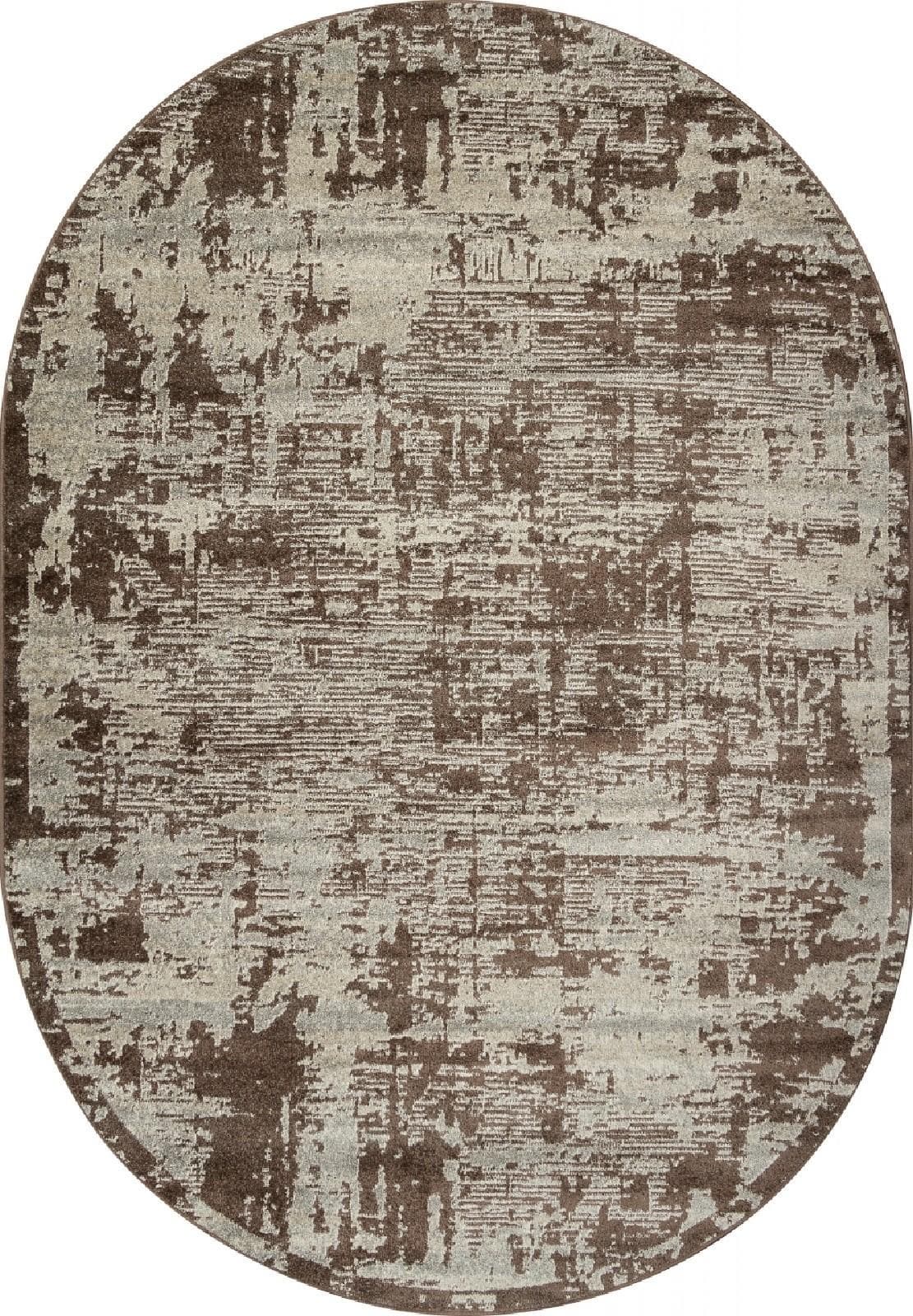 Ковер Ковер Современный MERINOS TORNADO F303 BEIGE-BROWN Овал Овал 2.5x3.5м