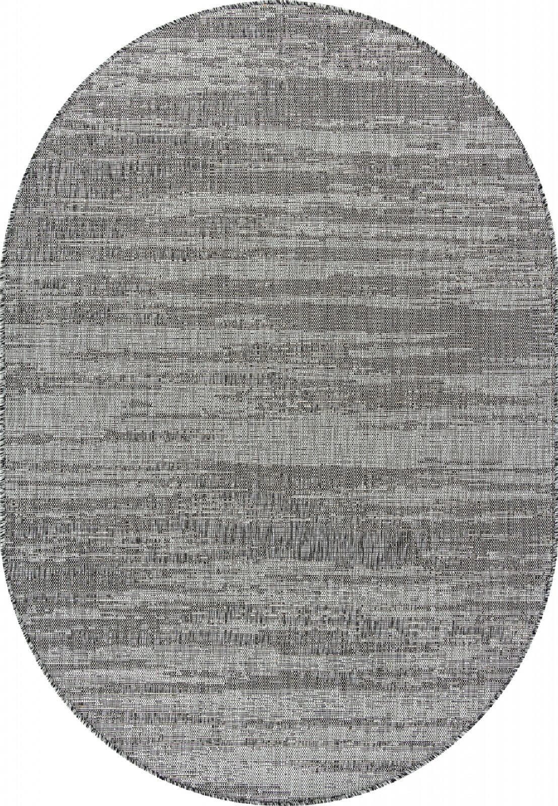 Ковер Ковер MERINOS KAIR S143 DARK GRAY Овал 1x2м