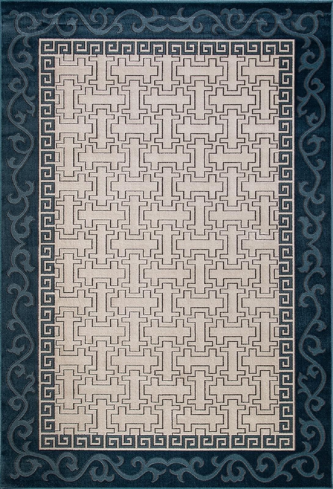 Ковер MERINOS SERENITY D781 CREAM-BLUE 2.8x4.8м