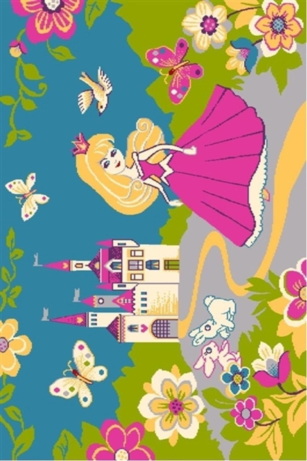 Ковер Agnella Funky Nel turquoise 1.33x1.8м