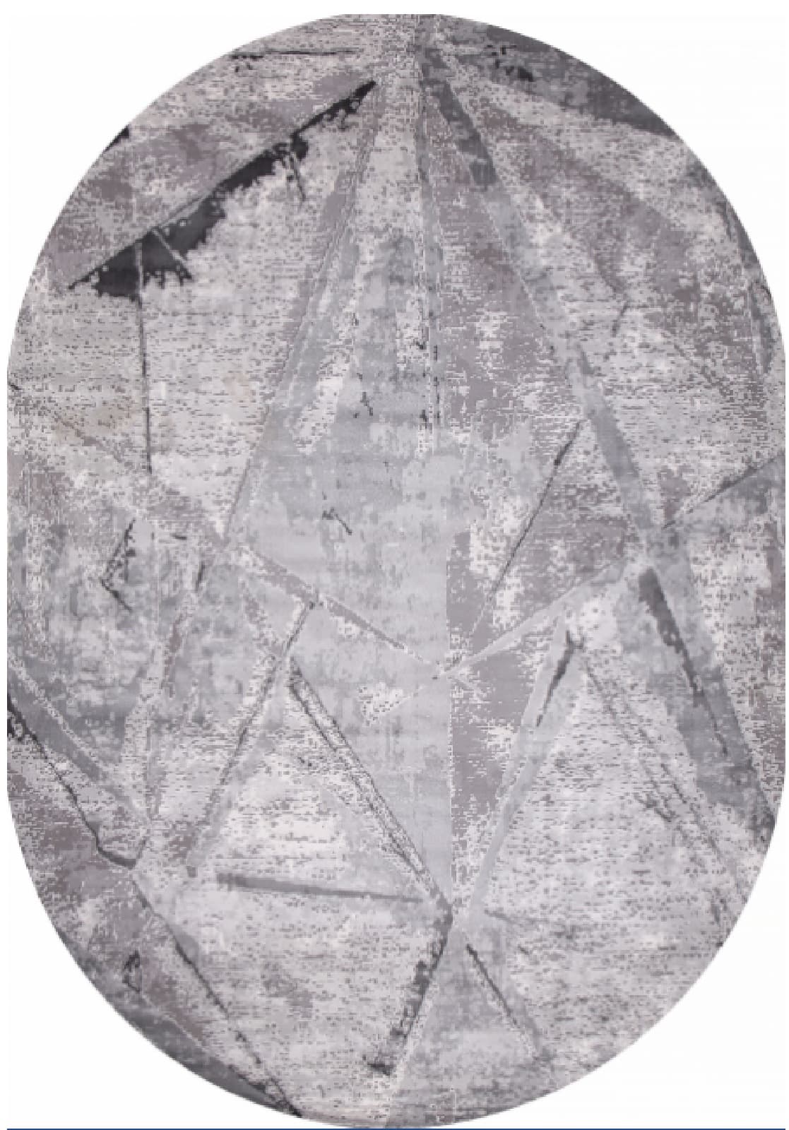 Ковер KARMEN HALI ARMINA 04022G GREY / GREY Овал Овал 0.8x1.5м