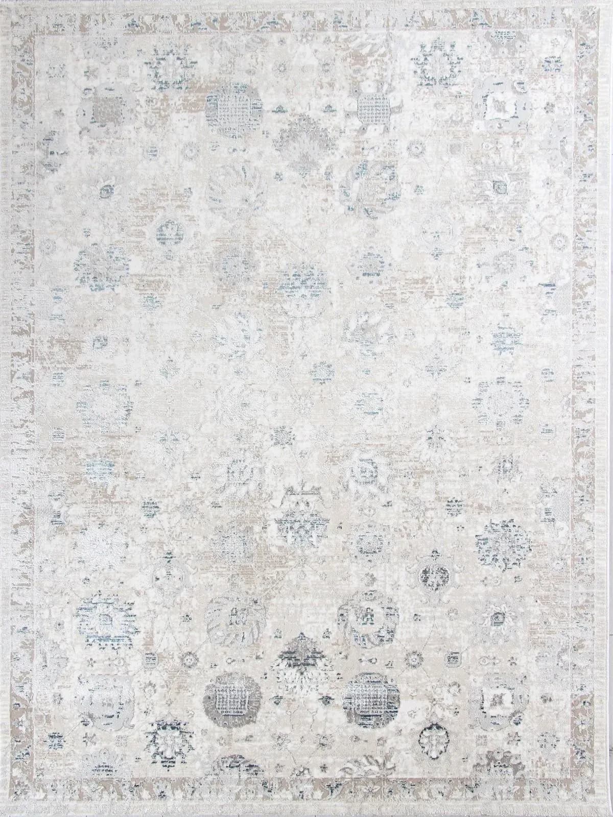 Ковер Ковер Классический SAHAN LILY 9312A S.WHITE / P.BLUE 0.78x1.5м