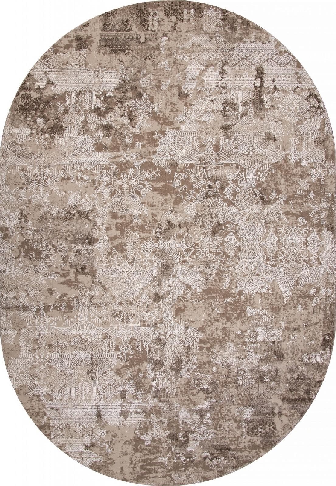 Ковер KARMEN HALI ARMINA 03851B BROWN / BROWN Овал Овал 0.8x1.5м