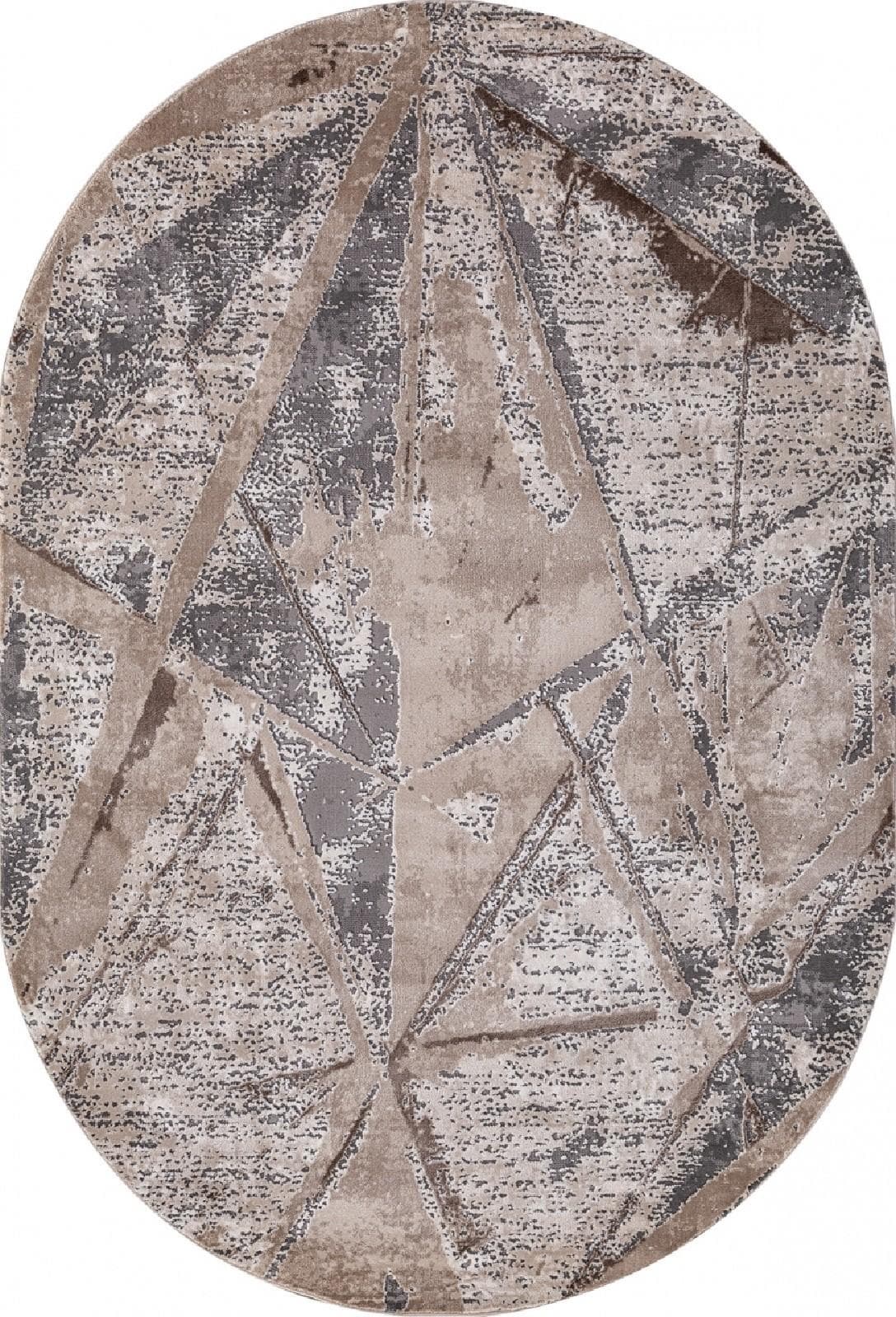 Ковер KARMEN HALI ARMINA 04022C GREY / BROWN Овал Овал 1.6x2.3м