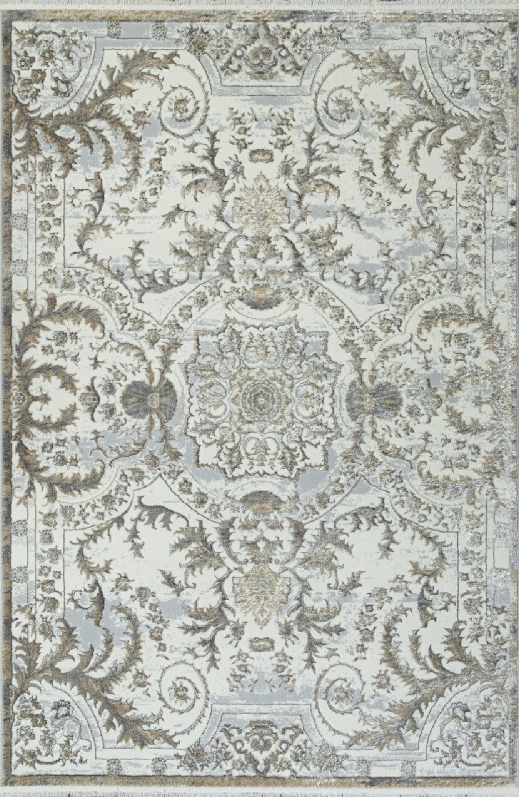 Ковер ALPIN SAHARA 00765A GREY FDY / CREAM HB 1x2м