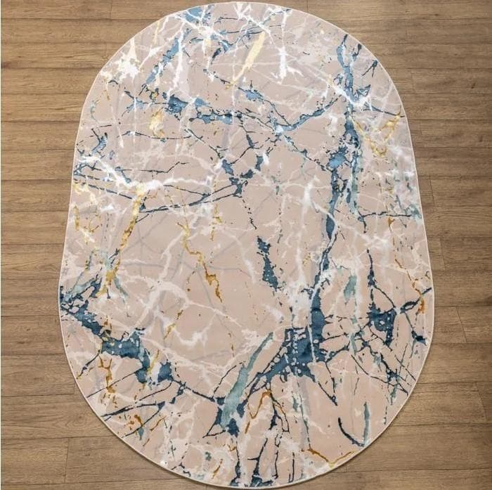 Ковер Турция Rich MZ29A SHRINK BEIGE овал Овал 1.2x1.8м