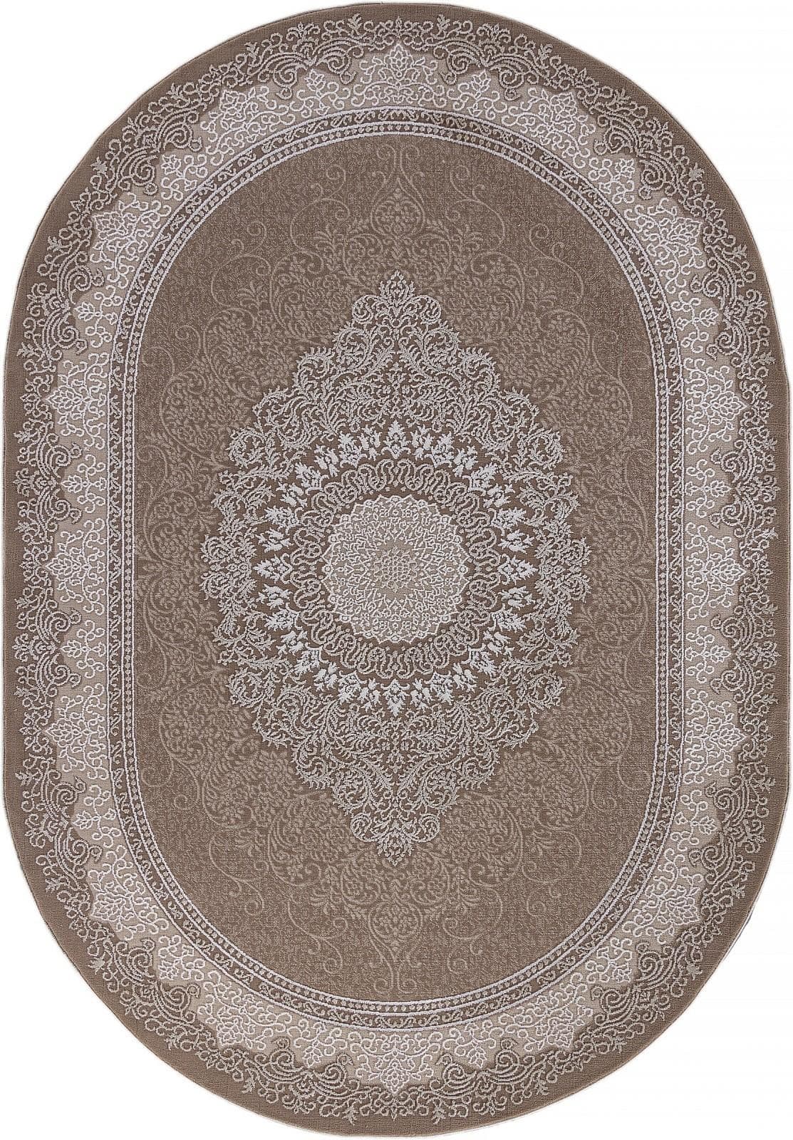 Ковер Ковер Классический KARMEN HALI ARMINA 04076A BROWN / BROWN Овал 0.8x1.5м