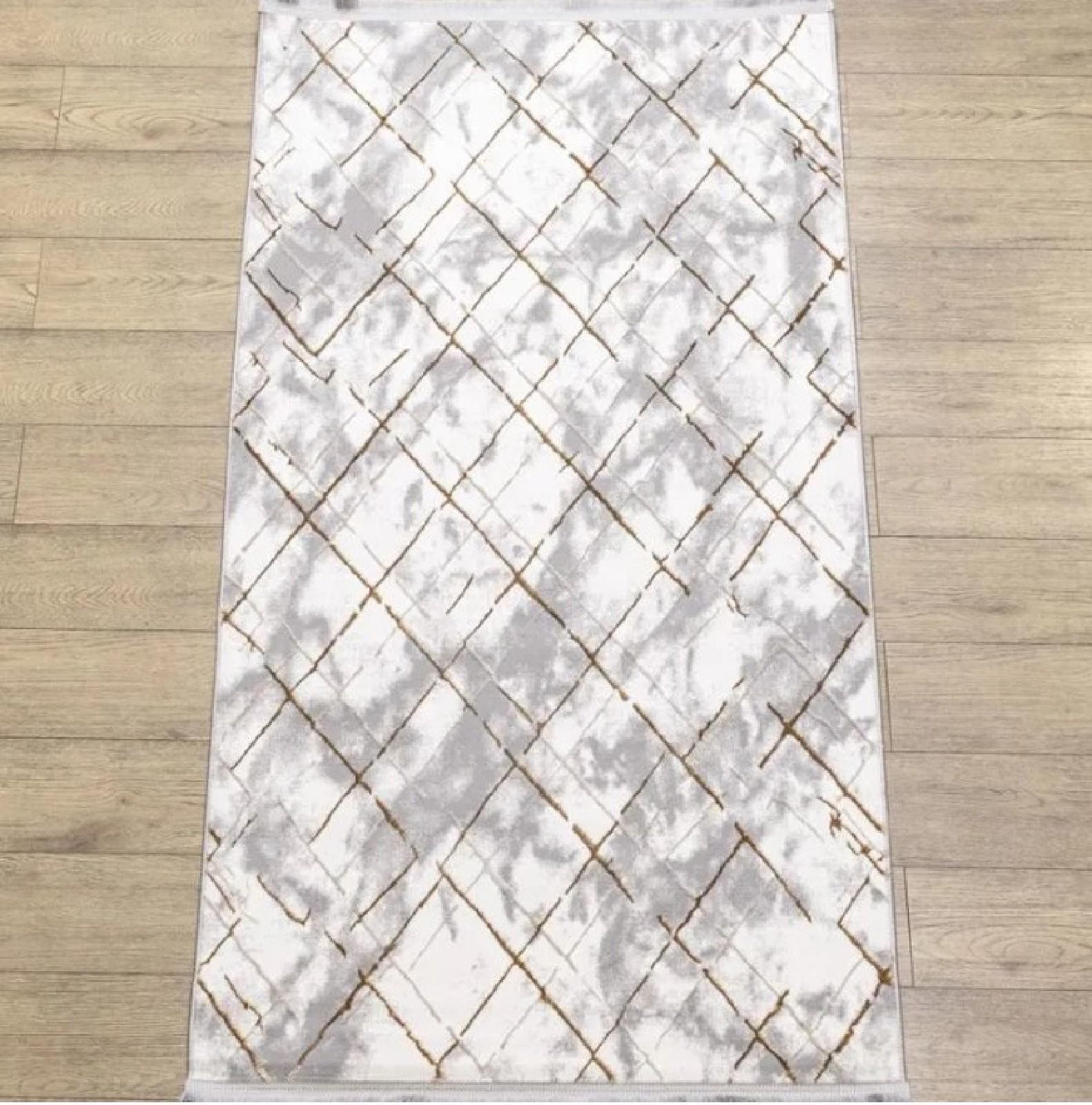 Ковер Ковер Karmen hali Ascona 10458A GREY / GOLD 0.7x1.5м