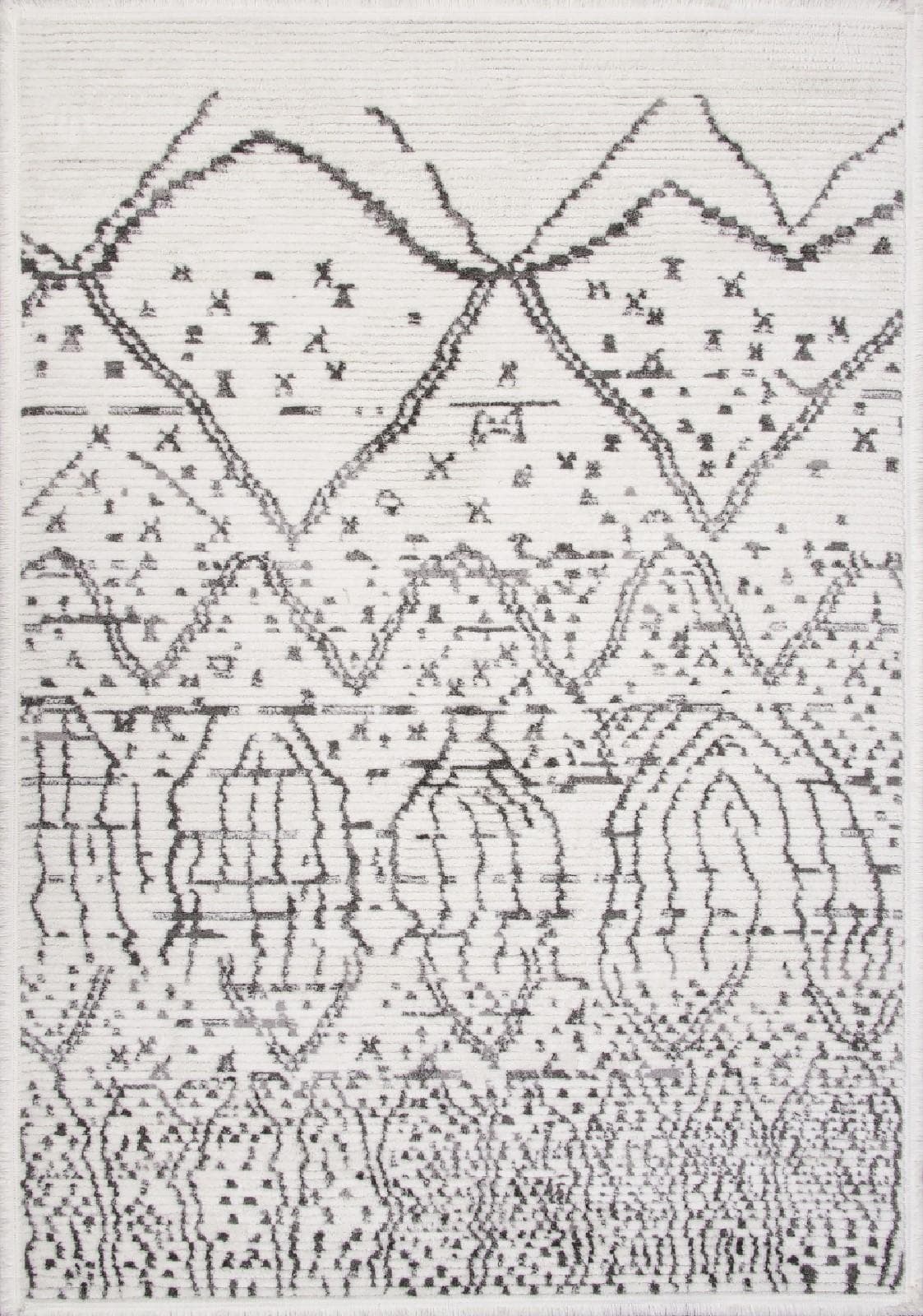 Ковер MILAT JOLI A927AW P.WHITE / L.GREY 0.8x1.5м