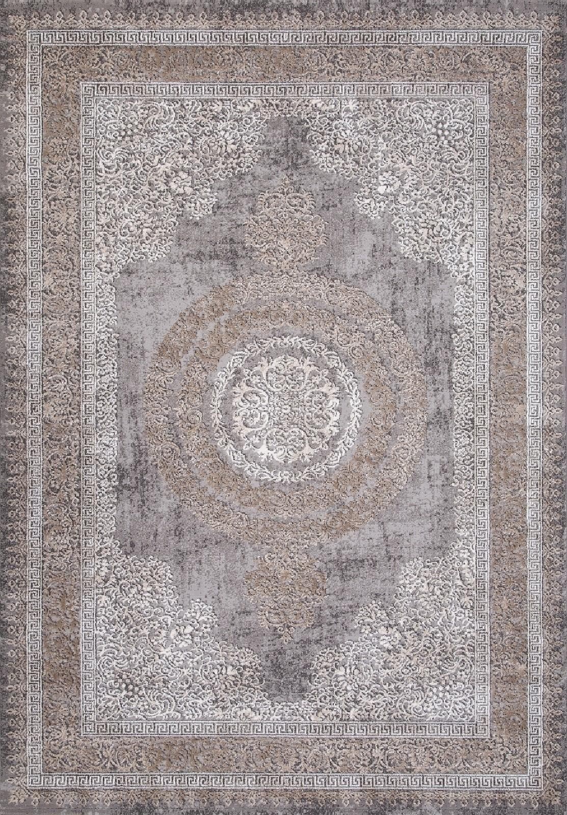 Ковер KARMEN HALI ARMINA 04073C GREY / BROWN 0.8x1.5м