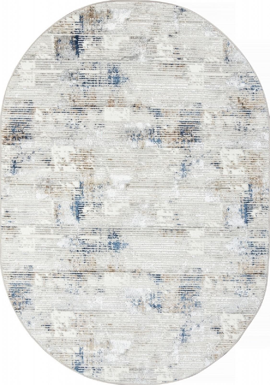 Ковер MERINOS ANTEP DA492 635 CREAM / NAVY Овал Овал 0.8x1.5м