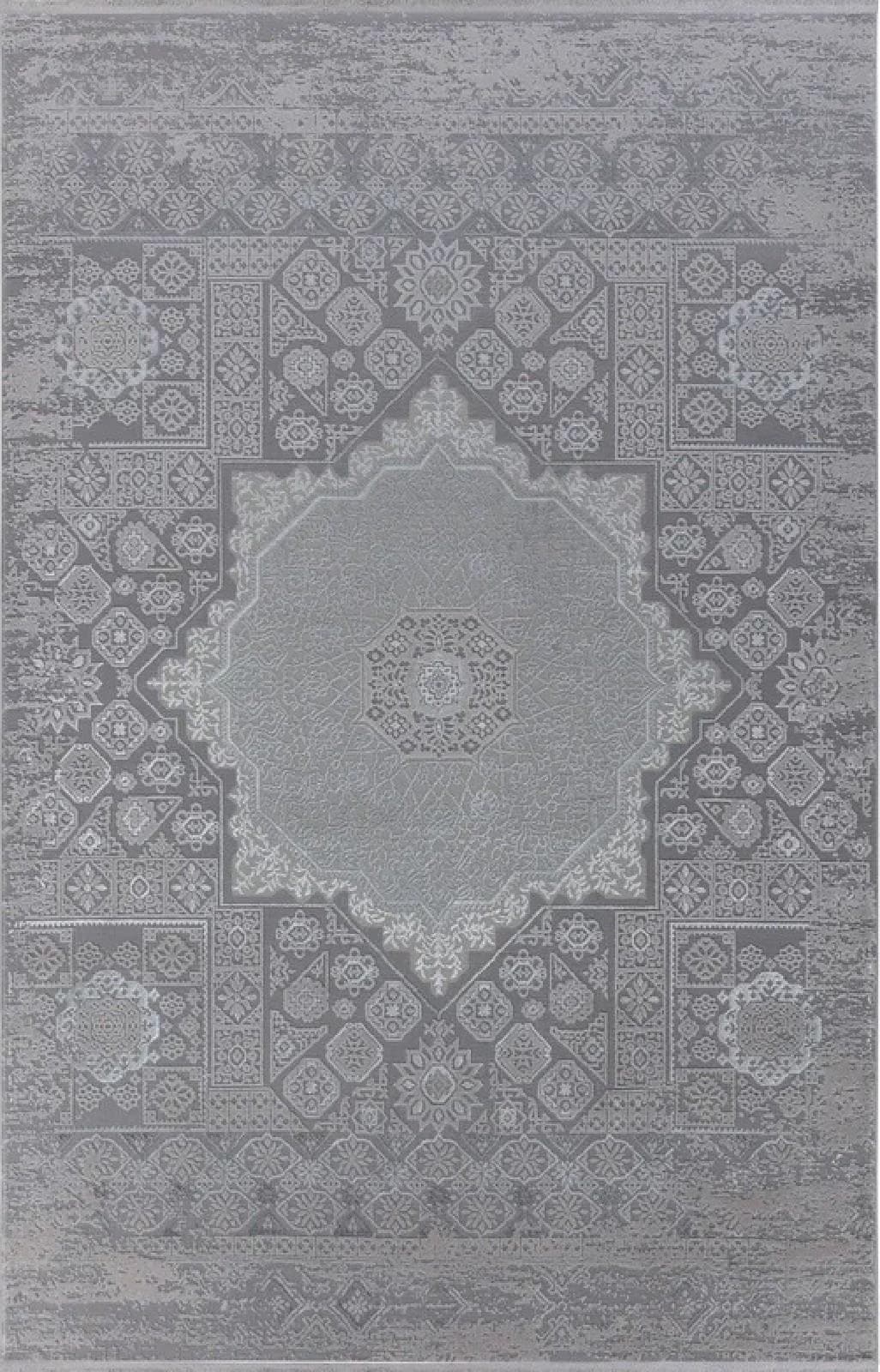 Ковер OZ KAPLAN Leonidas B0759A Silver-Grey 1x2м