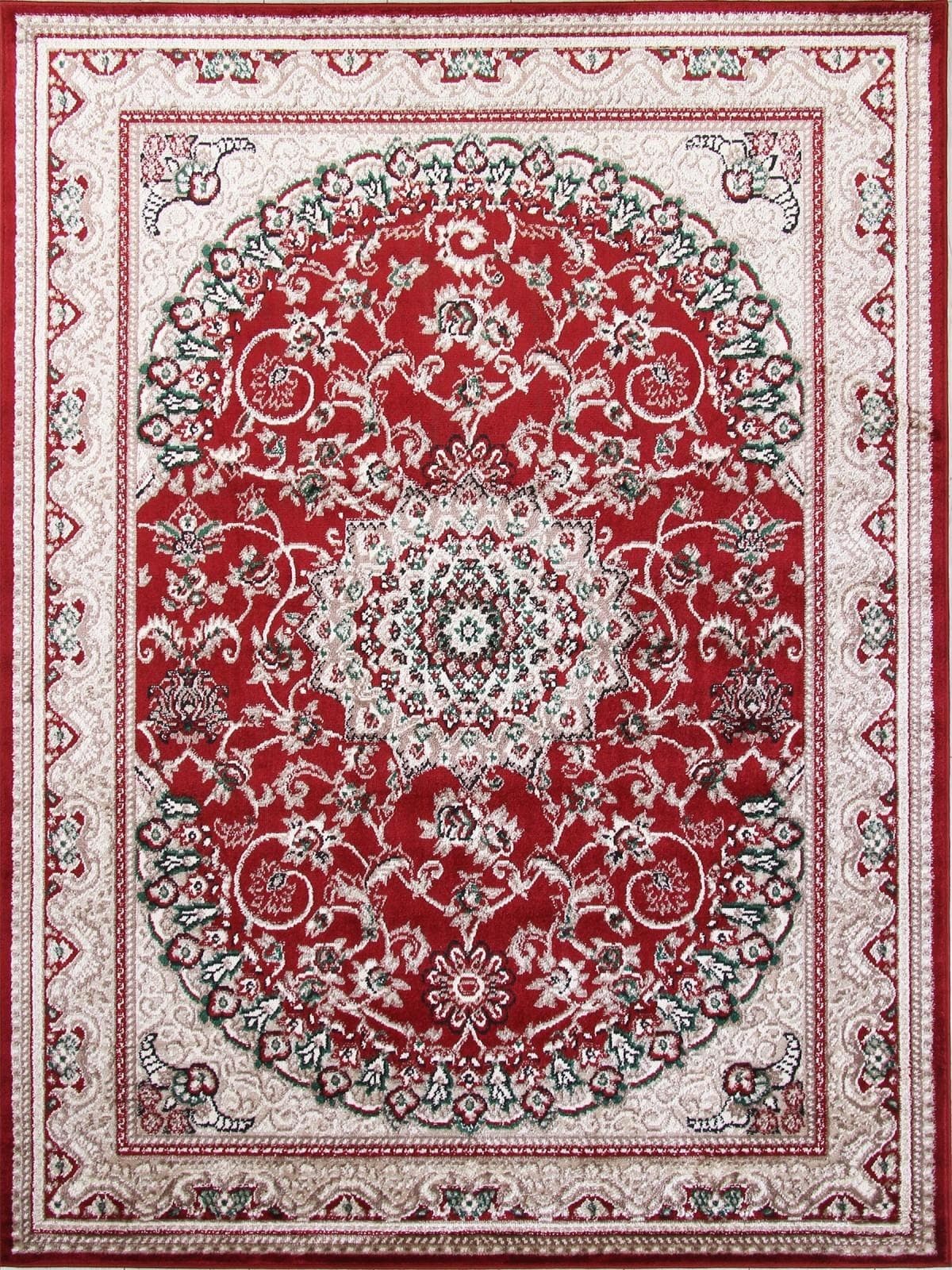 Ковер Ковер Классический MERINOS DARGA F672 RED-CREAM 1.5x2.3м