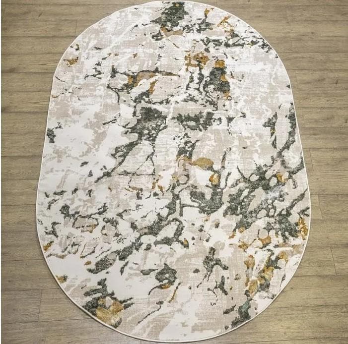 Ковер Турция Rich KN56C SHRNIK CREAM овал Овал 1.6x2.3м