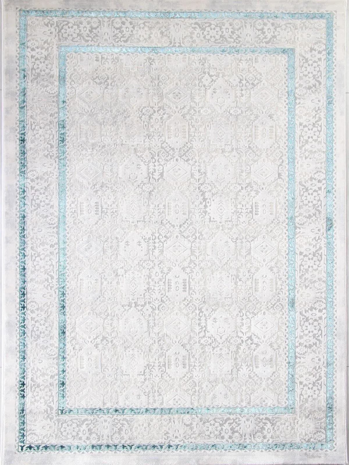 Ковер Ковер Современный SAHAN AMELI 9255A S.L.GREY / P.TURQUOISE 0.98x2м