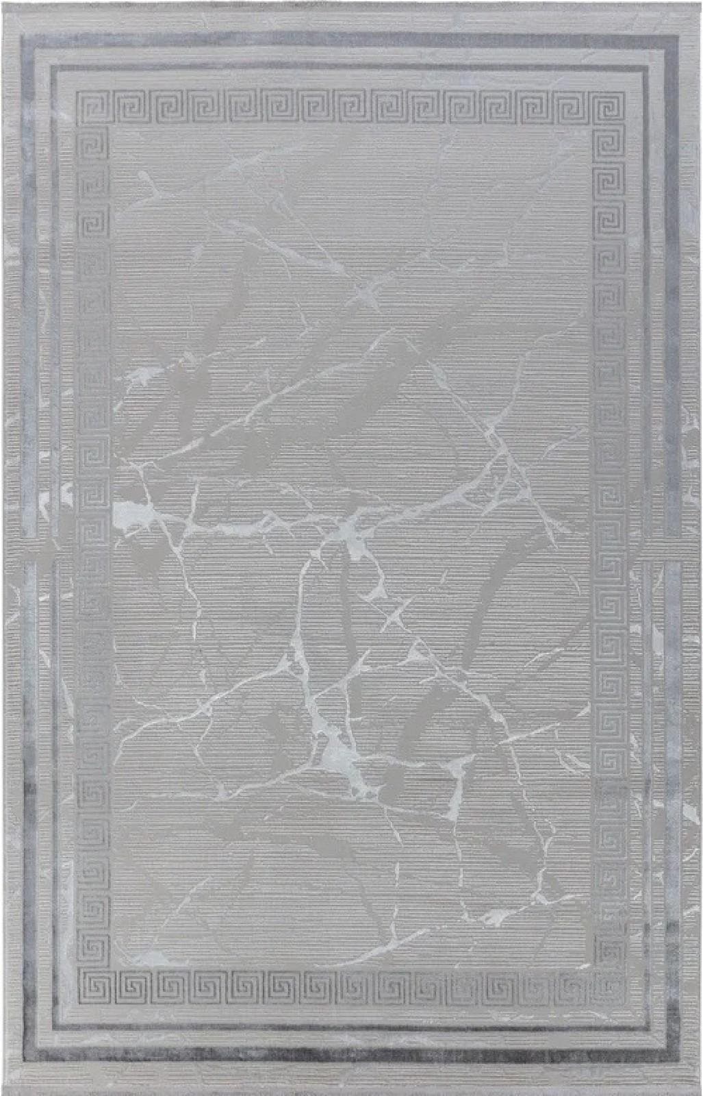 Ковер OZ KAPLAN Leonidas B0740A White-Grey 0.8x1.5м