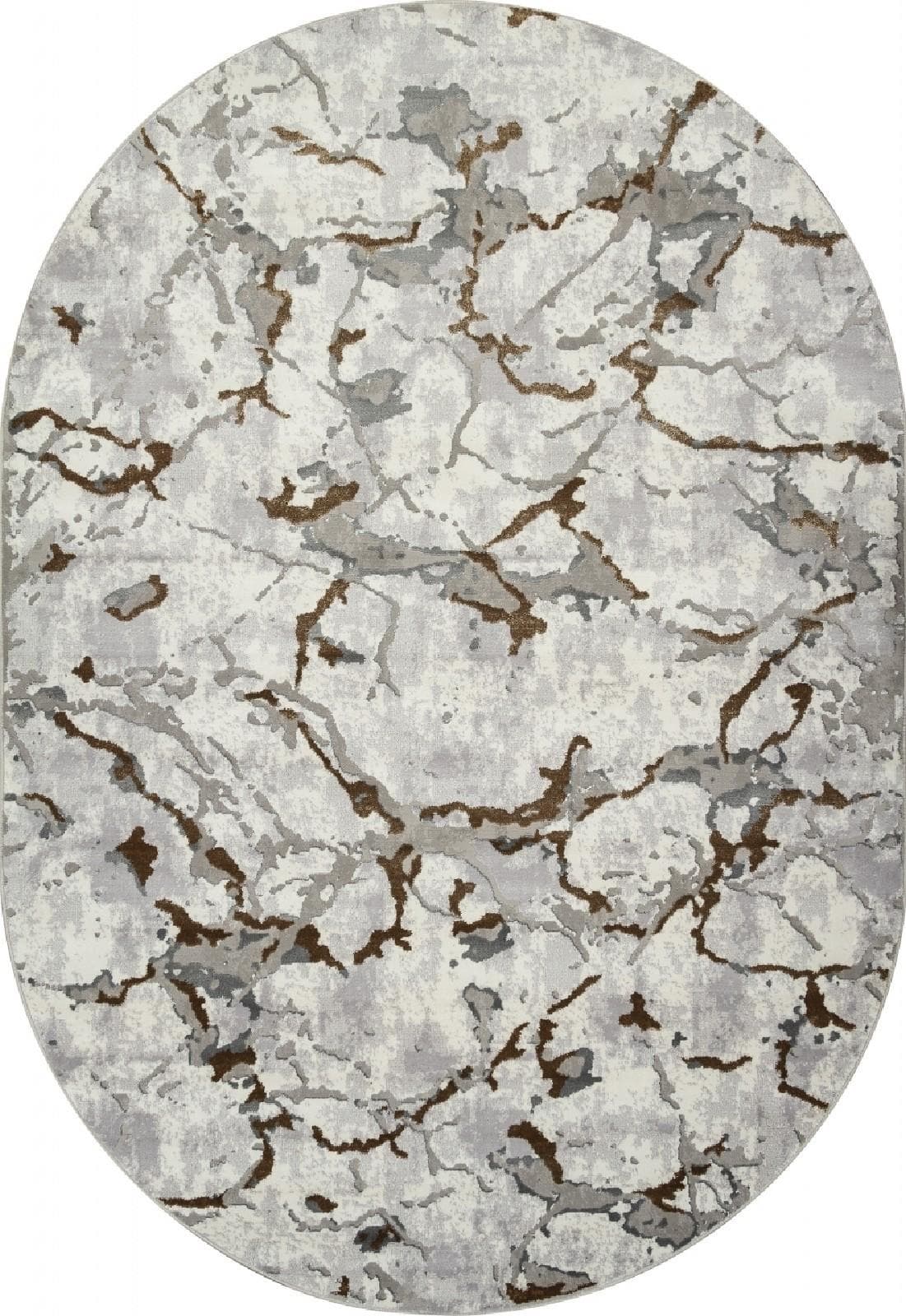 Ковер Ковер Современный MERINOS PALERMO F289 GRAY-GREEN Овал Овал 1.6x2.3м