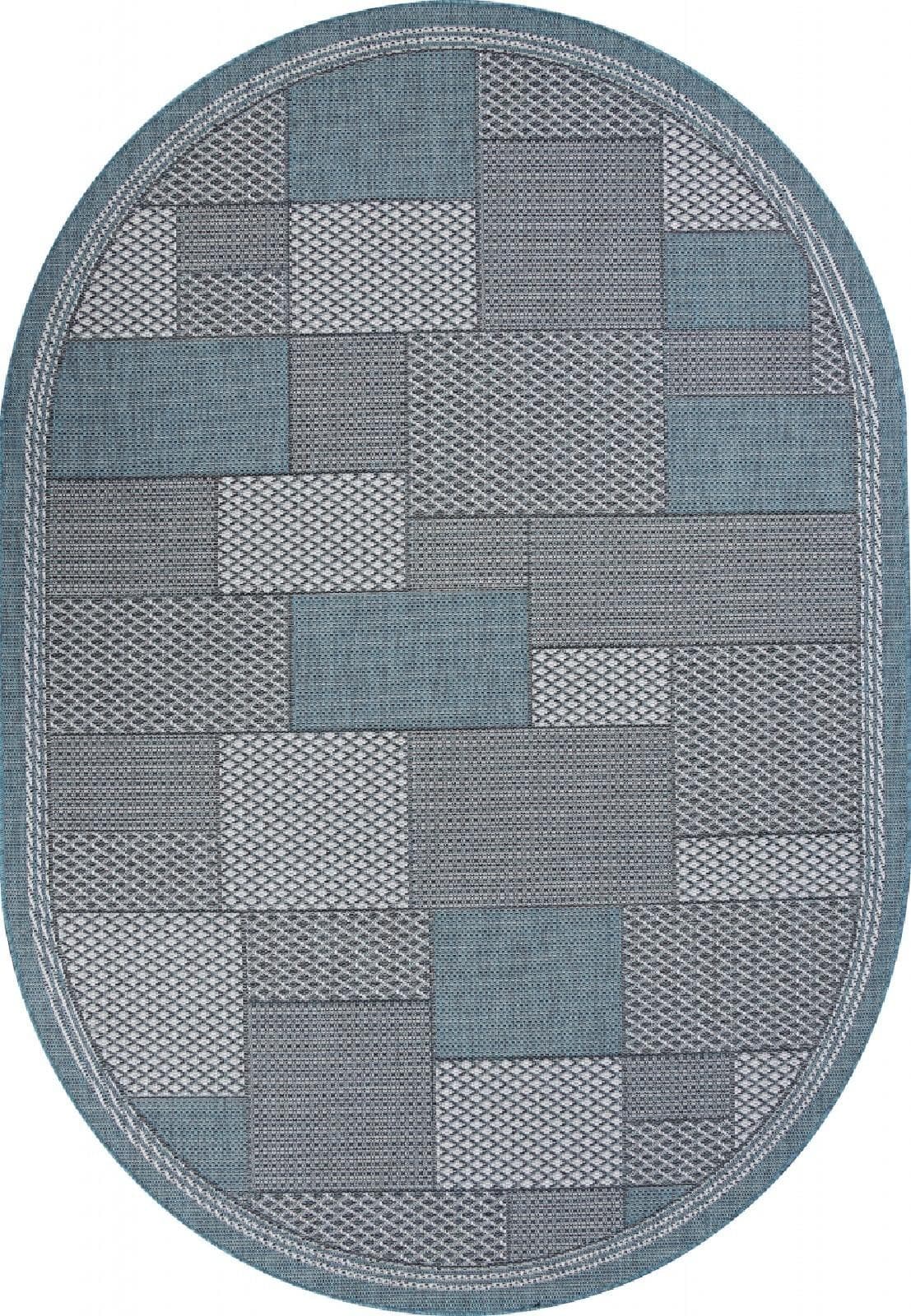 Ковер Ковер Современный MERINOS KAIR S148 BLUE Овал 2x2.9м