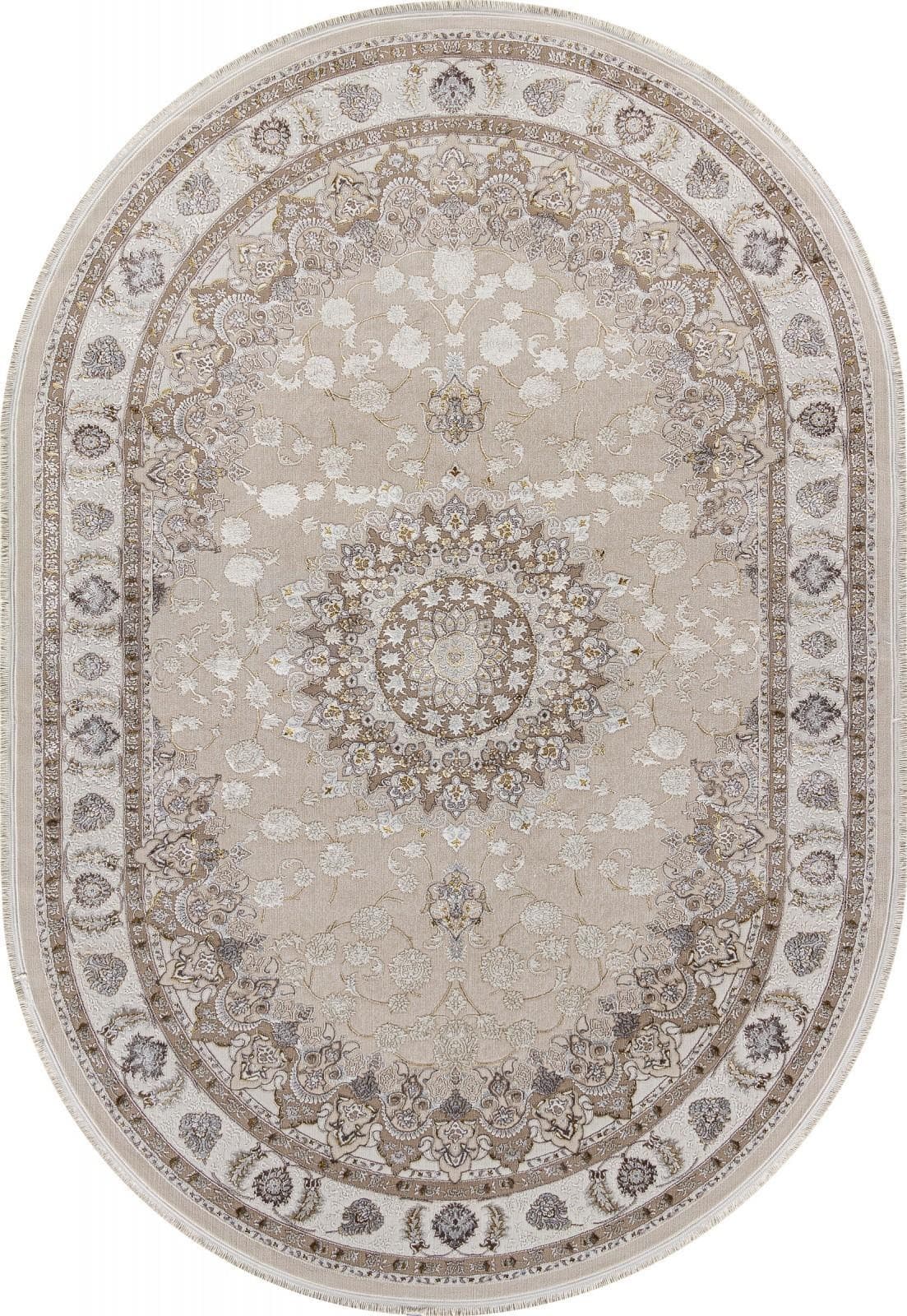 Ковер Ковер Классический ARDA ZARINA A050B L.BEIGE / CREAM Овал 0.8x1.5м