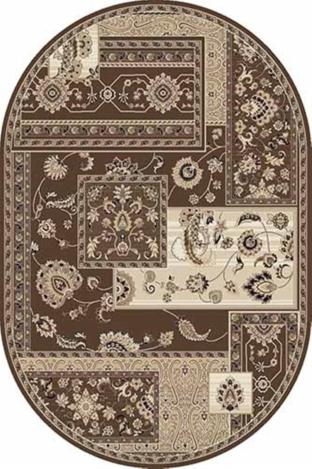 Ковер Merinos Valencia Deluxe d248 BROWN Овал Овал 2x4м