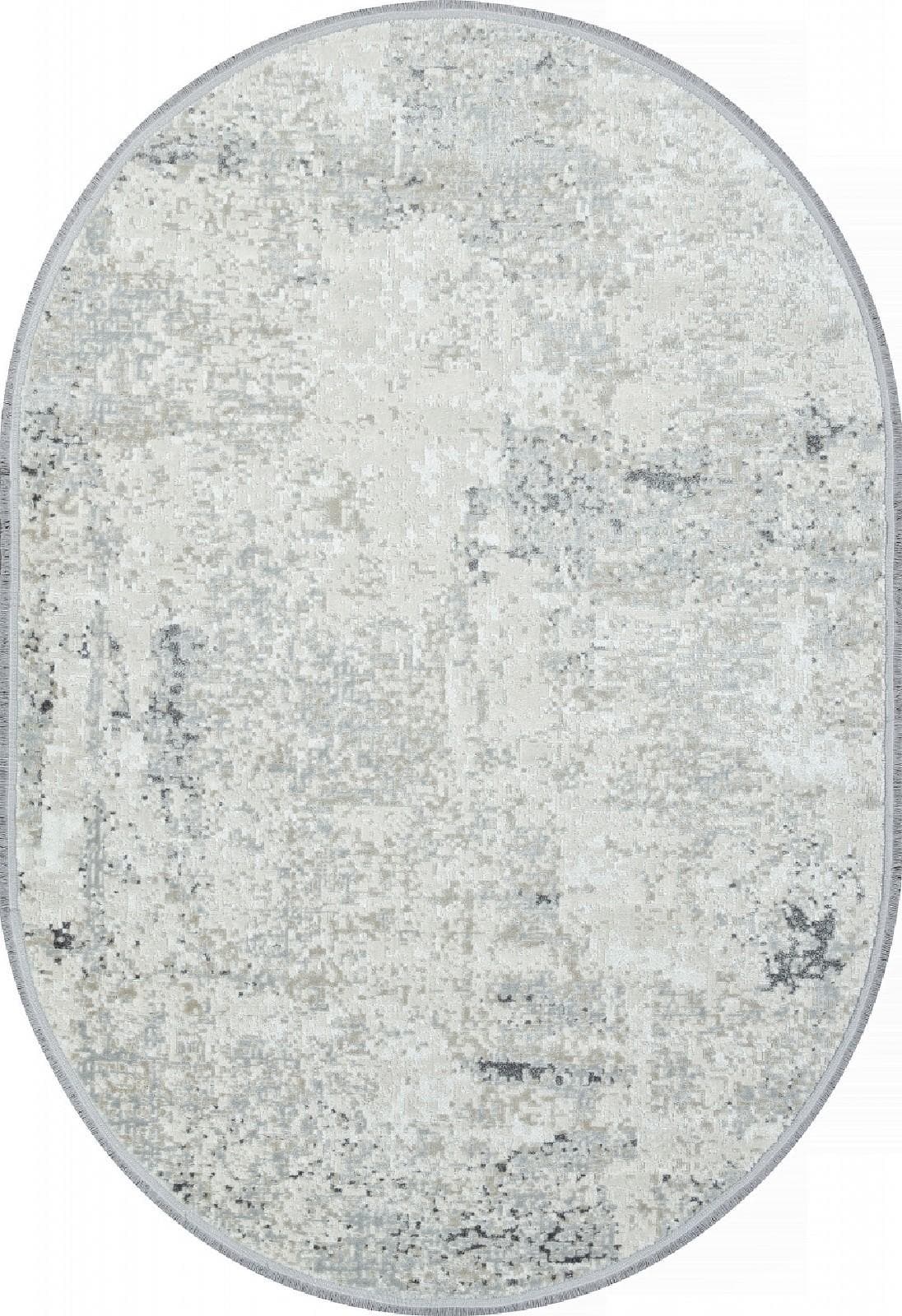 Ковер DURKAR RUBI 26762Z CREAM / L.GREY Овал Овал 0.8x1.5м