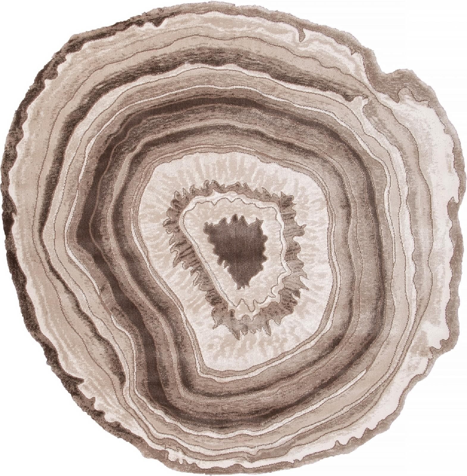 Ковер KARMEN HALI SAFIR 00847A BROWN / BROWN Круг Круг 1.95x1.95м