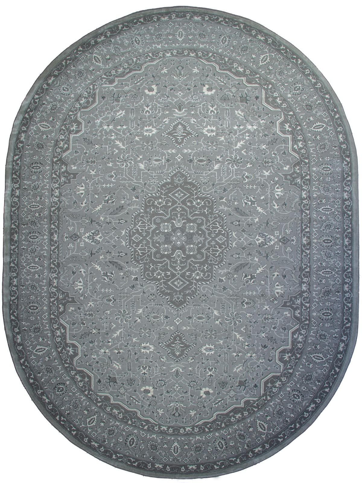 Ковер Ковер Классический KARMEN HALI ARMINA GA073G GREY / GREY Овал 0.8x1.5м