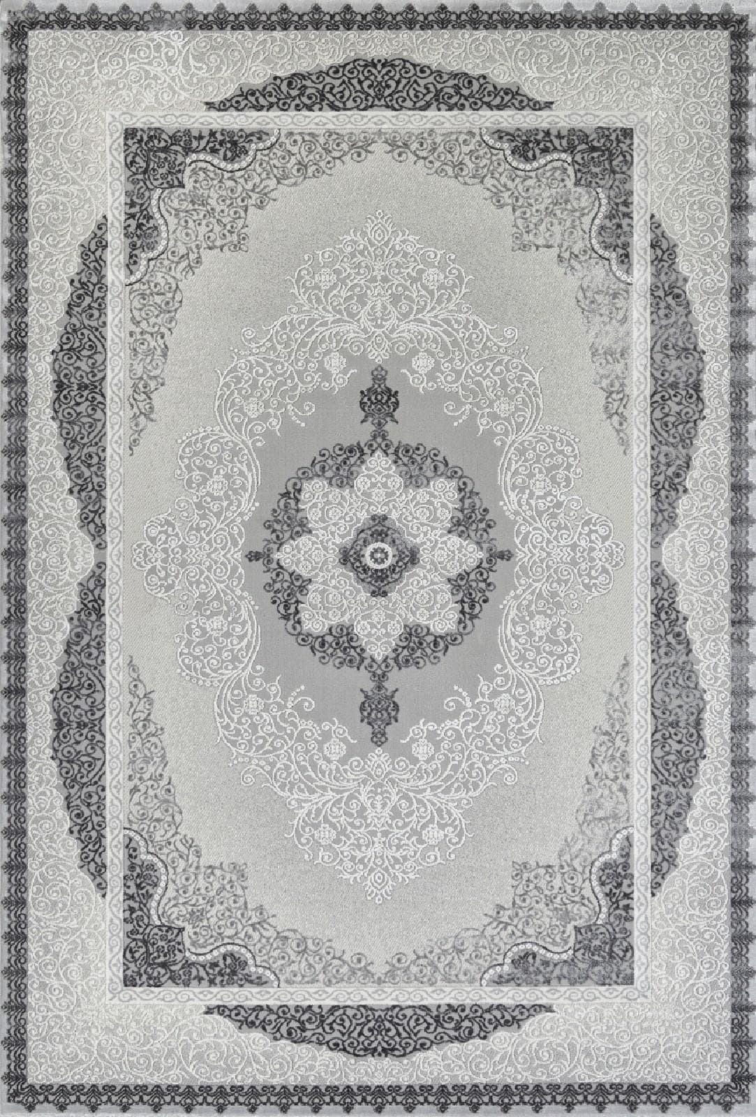 Ковер Ковер KARMEN HALI NENSI GL074G GREY / GREY 0.78x1.5м