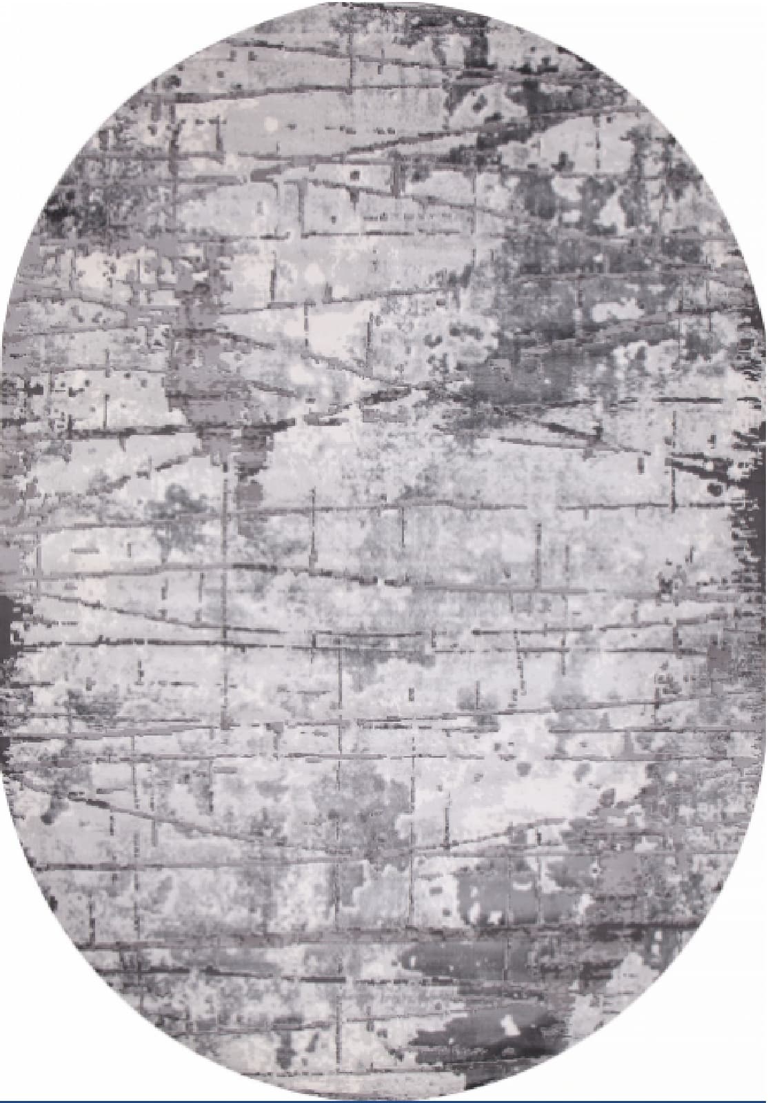 Ковер KARMEN HALI ARMINA 03752A GREY / GREY Овал Овал 0.8x1.5м