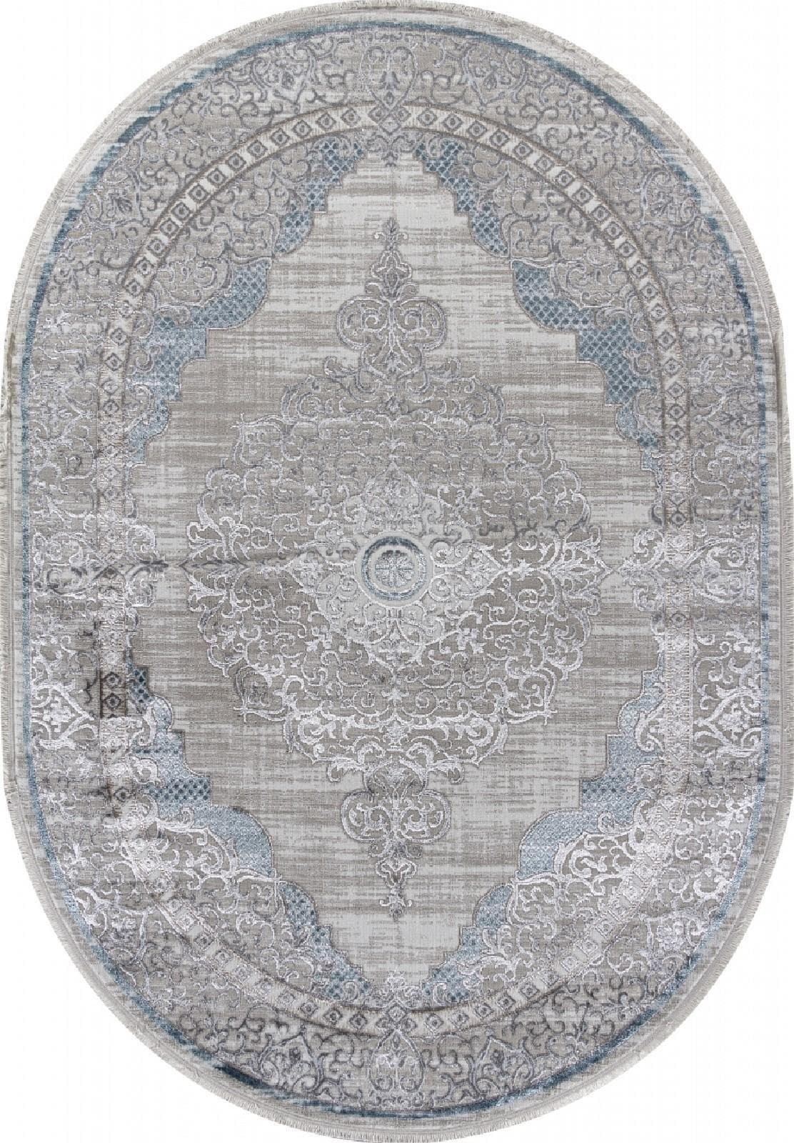 Ковер Ковер Классический ARDA EFSAN L279A CREAM SHRINK / BLUE FDY Овал Овал 3x4м