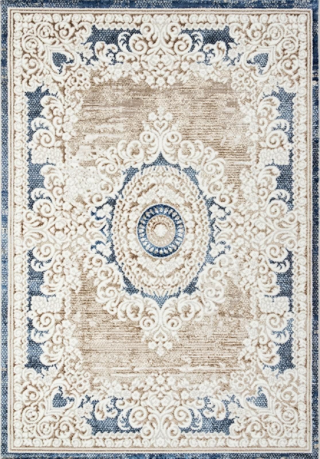 Ковер MERINOS ANTEP O1701 630 CREAM / BLUE 2x4м