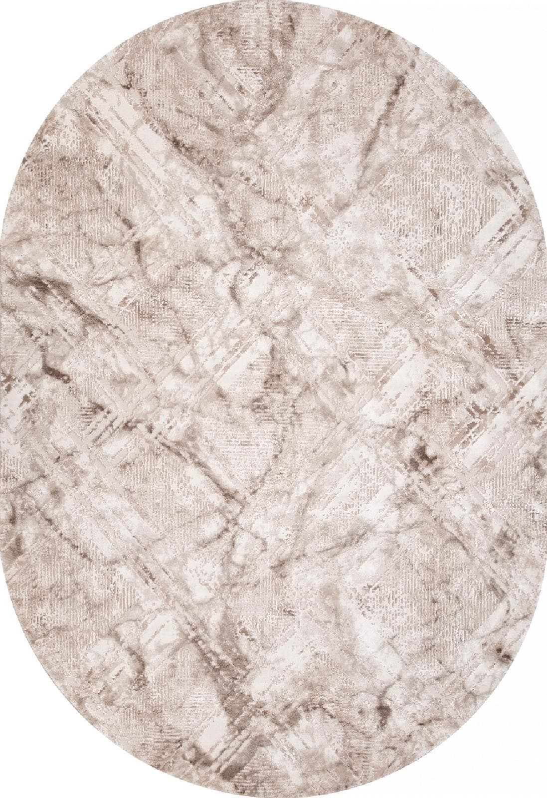 Ковер KARMEN HALI ARMINA 04074A BROWN / BROWN Овал Овал 0.8x1.5м