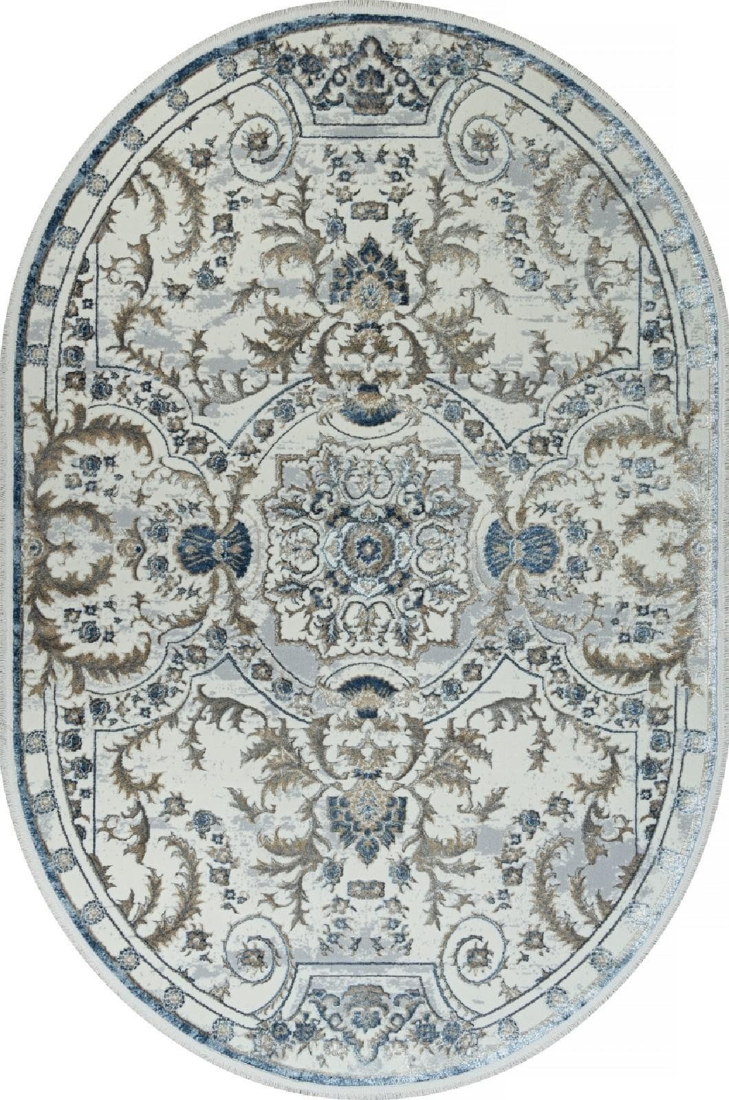 Ковер ALPIN SAHARA 00765A D.BLUE FDY / CREAM HB Овал Овал 2x2.9м