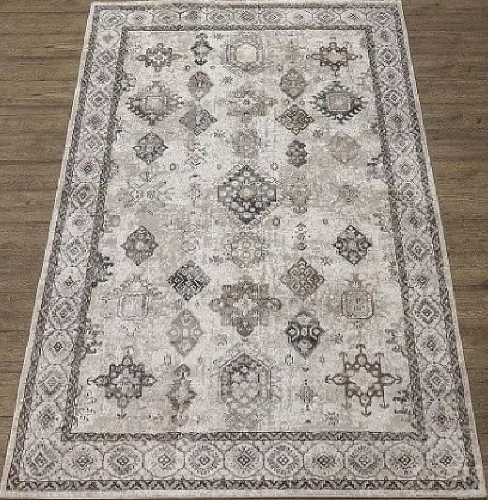 Ковер Турция Void 05119A KREM / L.GREY 0.8x1.5м