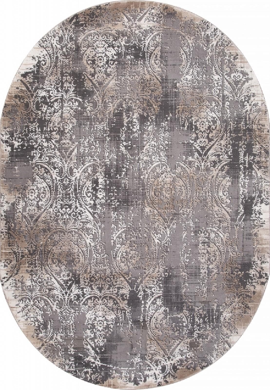 Ковер KARMEN HALI ARMINA 04078C GREY / BROWN Овал Овал 0.8x1.5м