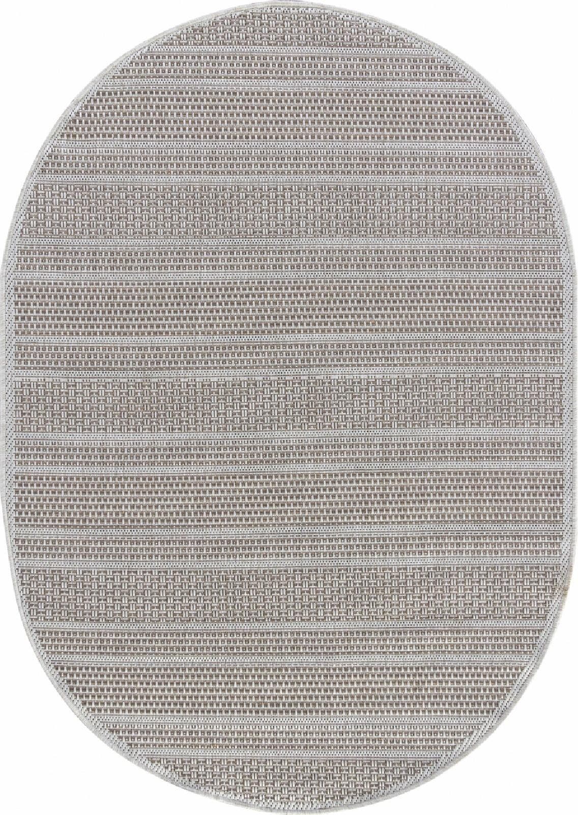 Ковер Ковер Современный MERINOS KAIR S157 BEIGE Овал 1.2x1.7м