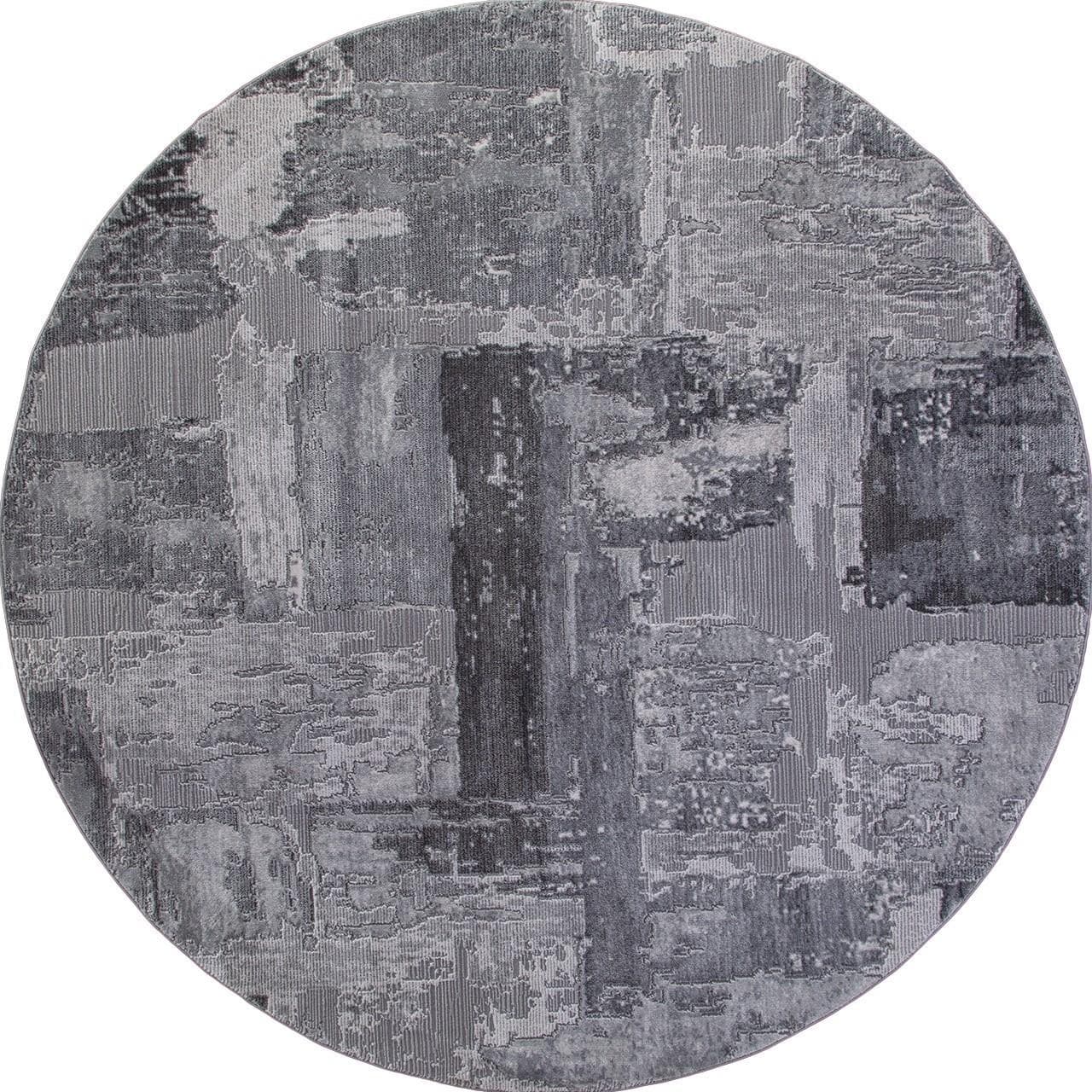 Ковер KARMEN HALI ARMINA 03758A GREY / GREY Круг Круг 1.6x1.6м