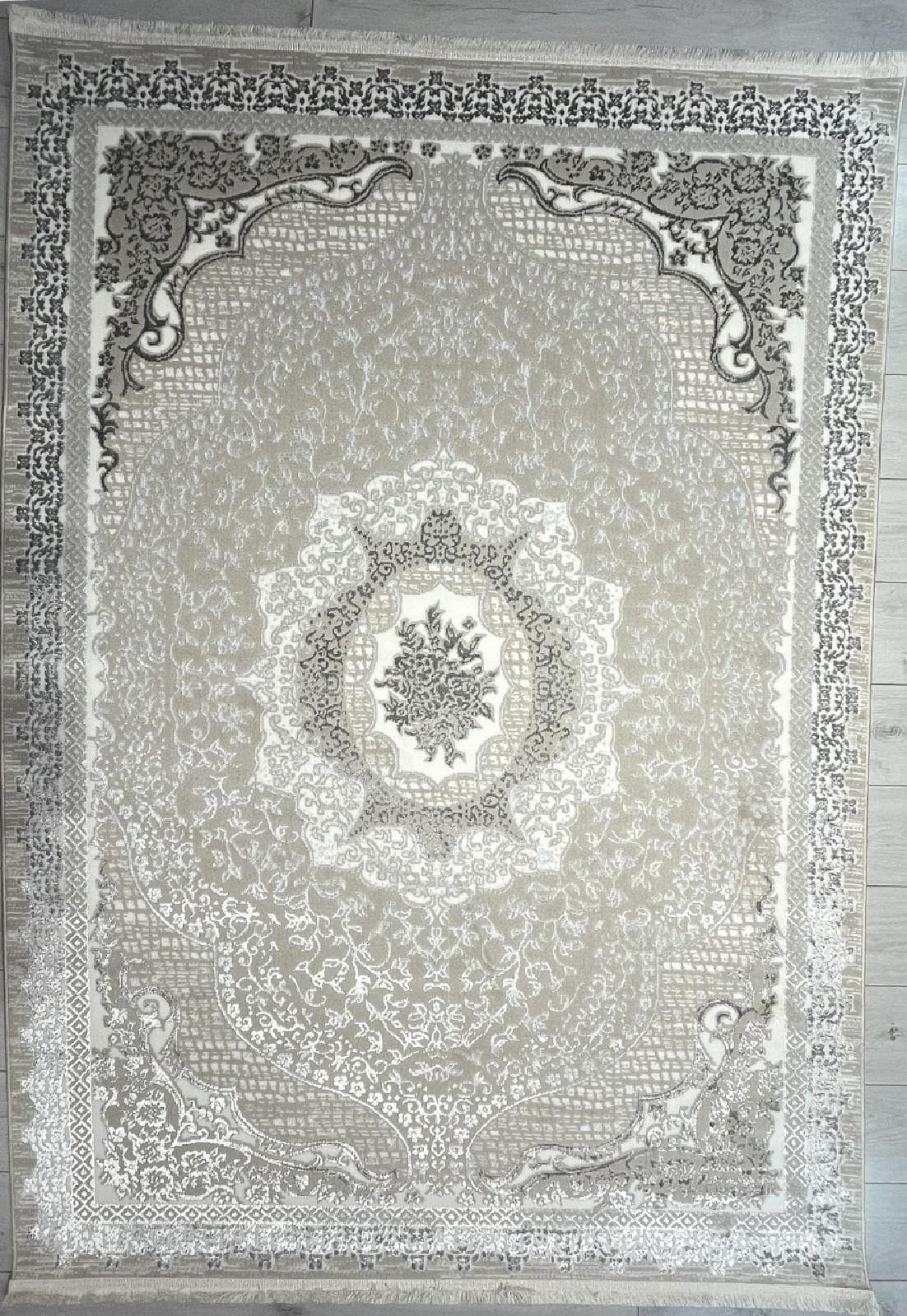 Ковер Ковер Классический ARDA EFSAN Q010A CREAM SHRINK / GREY FDY 0.8x1.5м