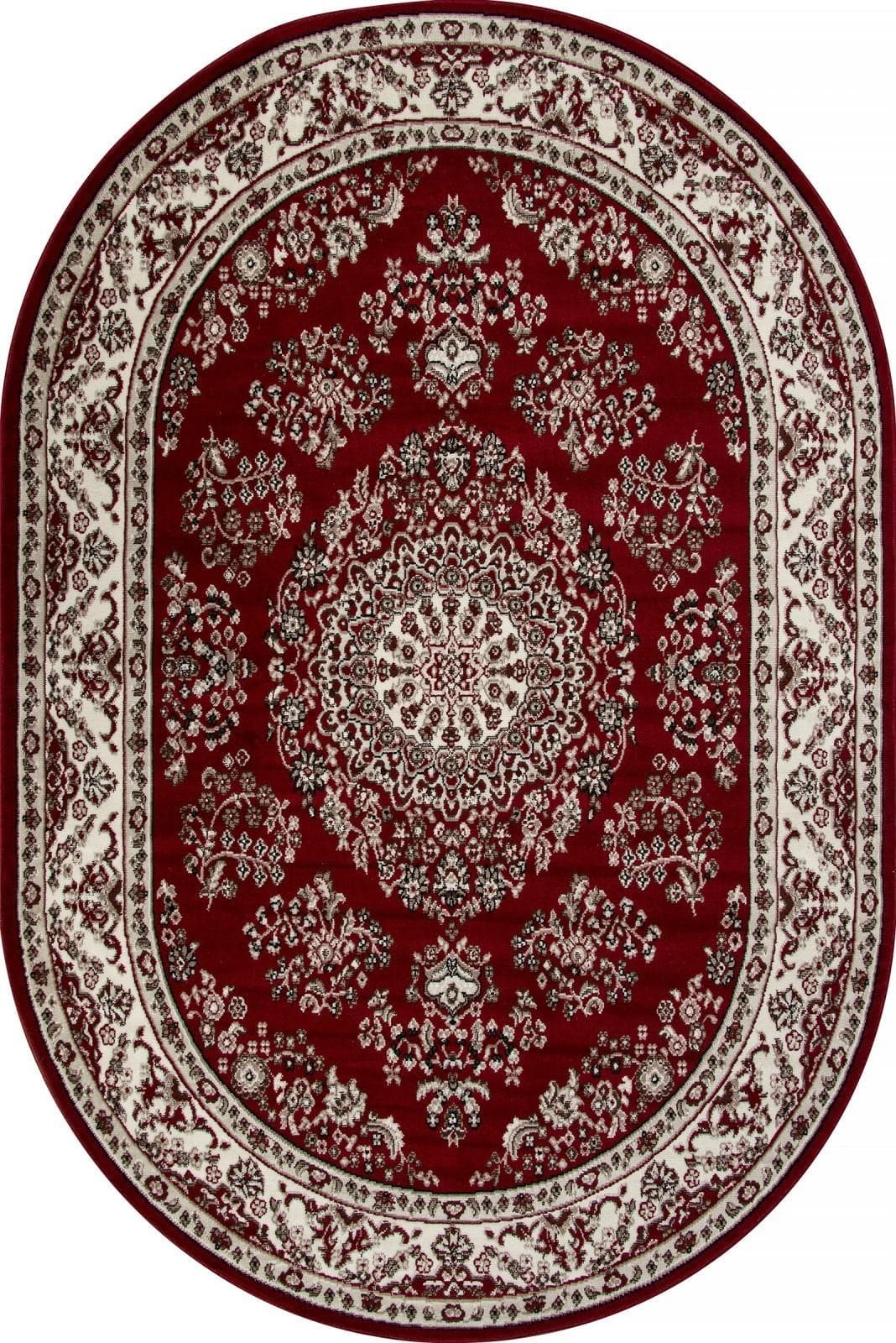 Ковер Ковер Классический MERINOS GAVANA d285 RED Овал 1.5x1.9м