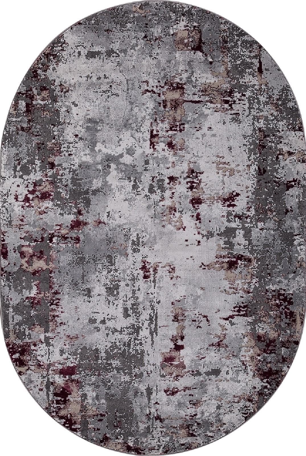 Ковер MERINOS GRAND 23319 950 GREY / PURPLE Овал Овал 0.8x1.5м