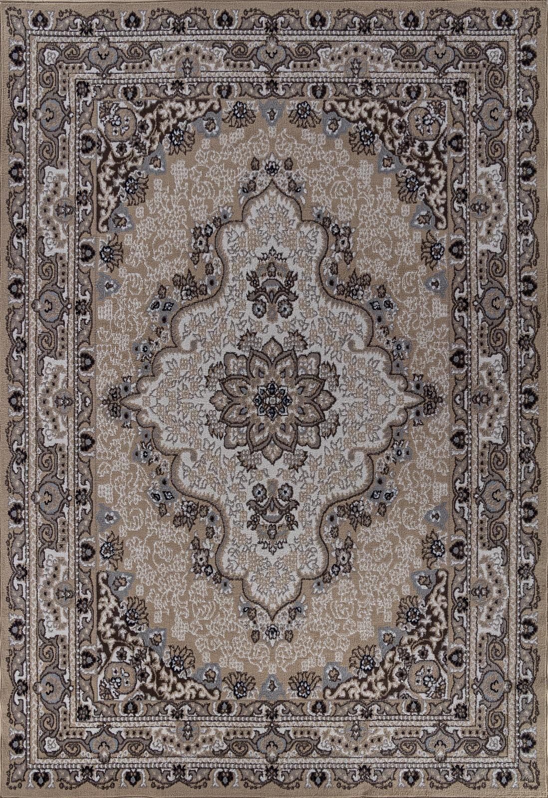 Ковер Ковер Классический AIDIN CARPET PRAGA 06020A TOZ GRI / TOZ GRI 1x2м