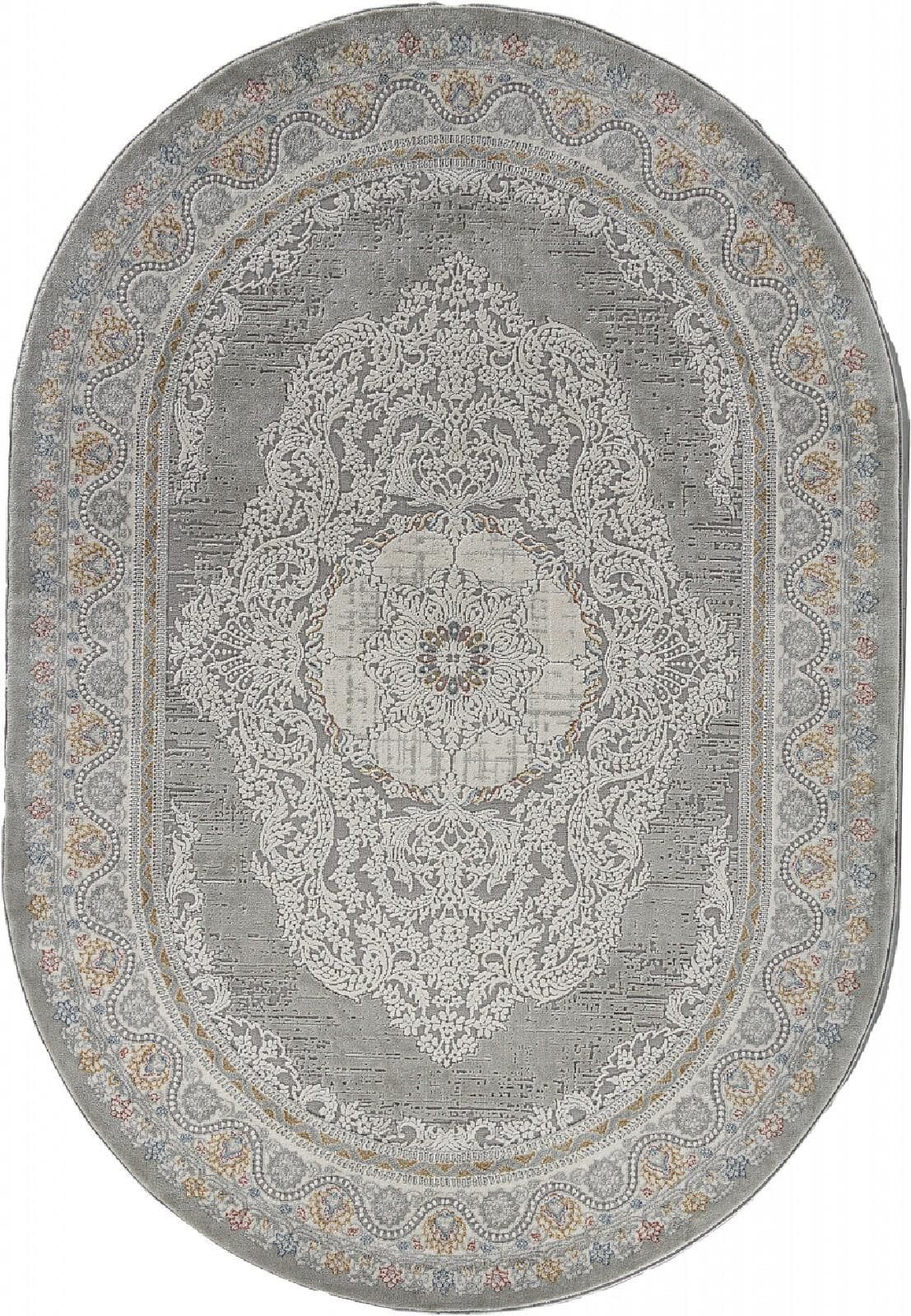 Ковер Ковер KARMEN HALI ARMINA GA014N GREY / MULTI Овал 0.8x1.5м