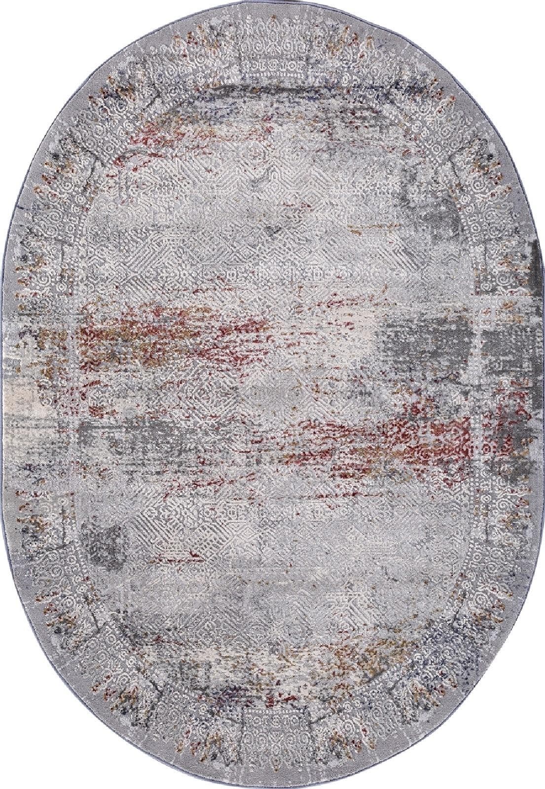 Ковер ARDA MARDAN 5044A COKEN D.GREY / BLUE Овал Овал 0.8x1.5м